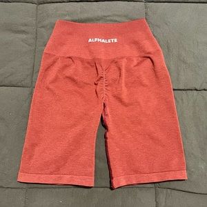 Alphalete Bordeaux Biker Shorts - Size Small